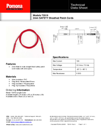 Thumbnail of document Data Sheet - 72919 2mm Safety Sheathed Patch Cords